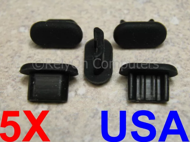 NEW 5-10 pcs Anti Dust Plug USB/Type-C/MicroUSB Silicone Cover for Charging Port
