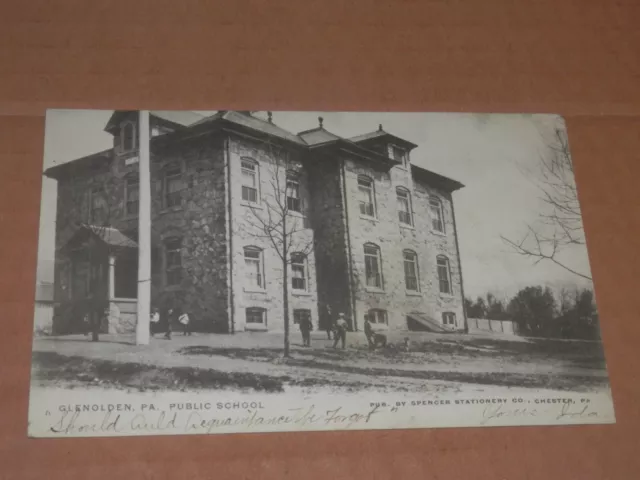Sharon Hill Pa - 1907-1915 Era Postcard - Public School - Delaware County