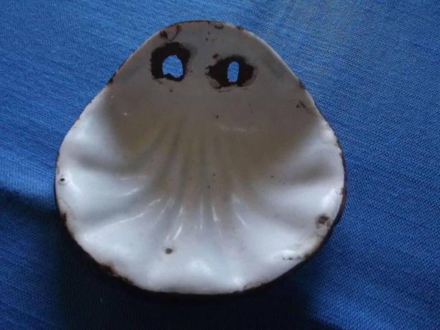 ANCIEN PORTE SAVON en fonte émaillée blanc EUR 20,00 - FR