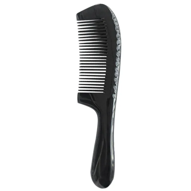 Black Buffalo Horn Comb Natural Wide Tooth Ox Anti-static Combs Men