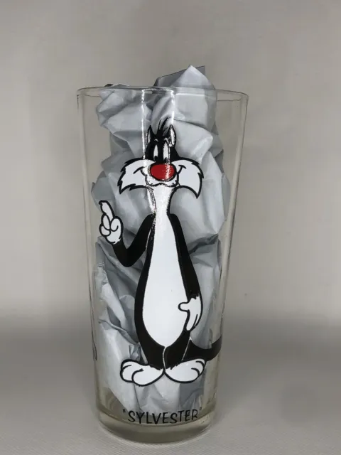 Vintage 1973 Looney Tunes Sylvester Cat Warner Bros Pepsi Collector Series Glass 3