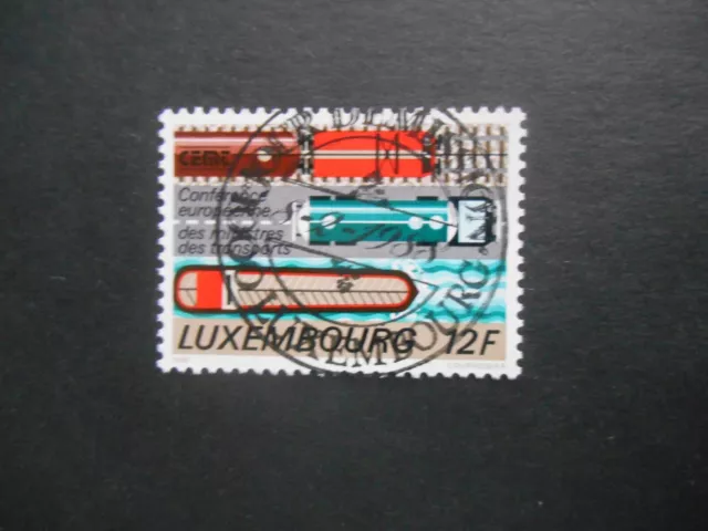 Luxemburg 1988, Mi.1194, Transport, Eisenbahn, Schiffe, ESST, gestempelt