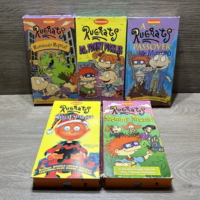 NICKELODEON RUGRATS 5 VHS Lot Runaway Reptar Dr Tommy Passover Etc