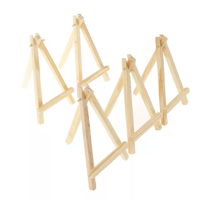 5pcs Mini Artist Wooden Easel Wood Wedding Table Card Stand Display Holder B- LW