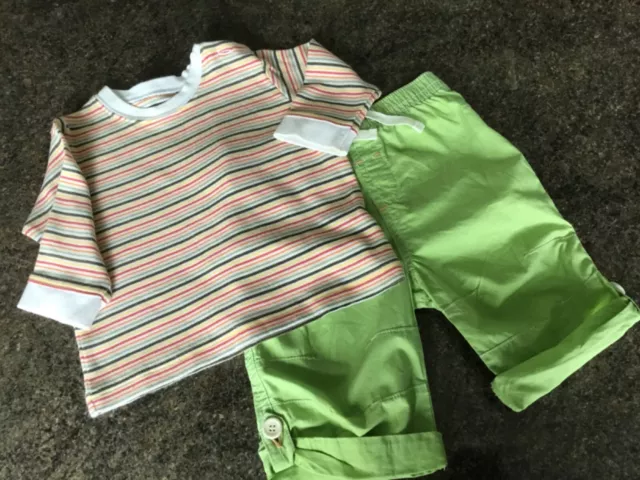 Baby boy bundle - long sleeved top George/Green trousers NEXT.Age 3-6 months.