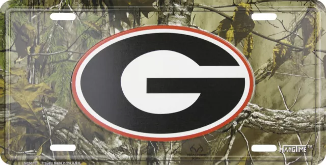 Georgia Bulldogs Car Truck Tag Camo License Plate Football Sign University
