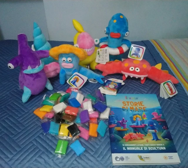 Hey Clay Storie Di Mare SET Completo Peluche + Libro + 50 Plastiline Conad 2023