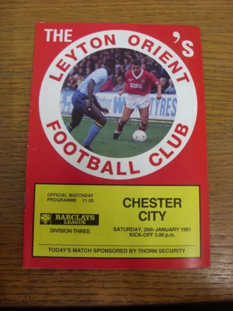 26/01/1991 Leyton Orient v Chester City  . UK ORDERS ALL INCLUDE FREE ROYAL MAIL