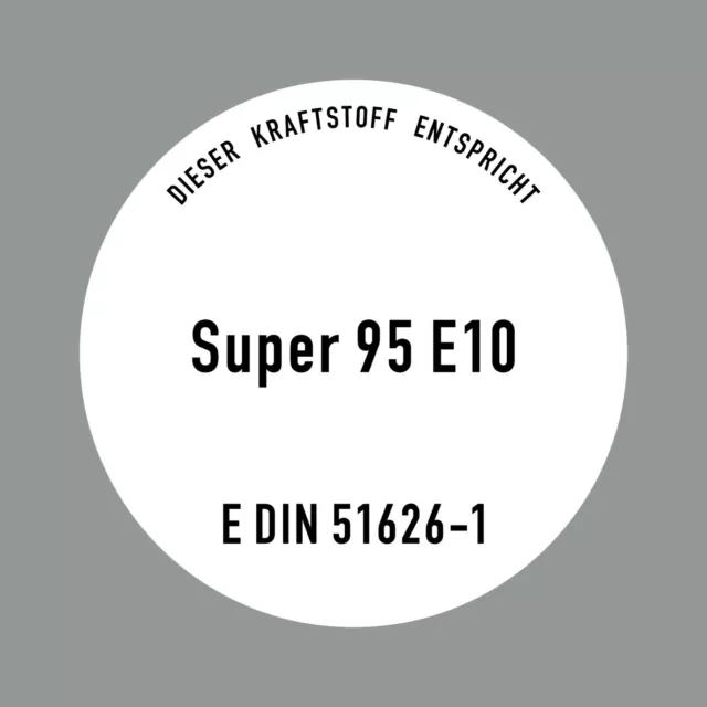 Aufkleber Sticker SUPER 95 E10 Benzin Zapfsäule Tank Deckel Kanister Behälter