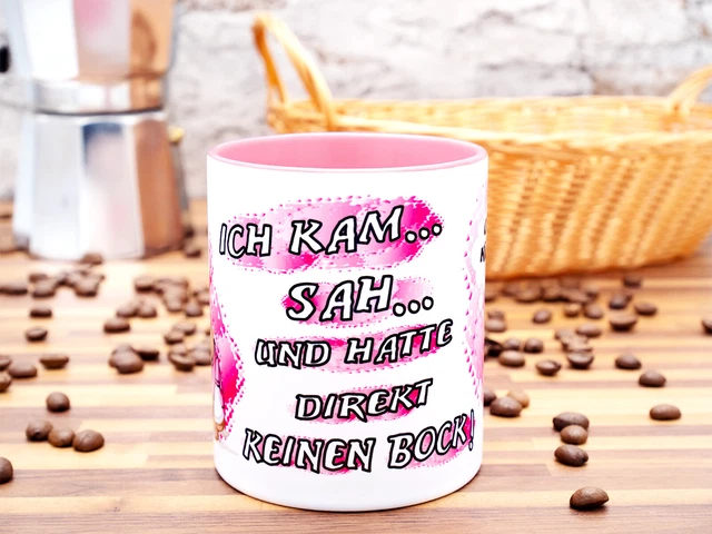 Kein Bock Tasse Becher mit Spruch lustig Morgenmuffel witzig Bürotasse Arbeit 4