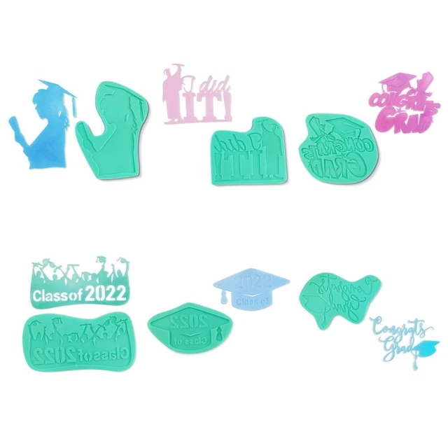 Silicone Candy Mould Clay Molds Graduation Themed Shaped Cake Baking Accessories