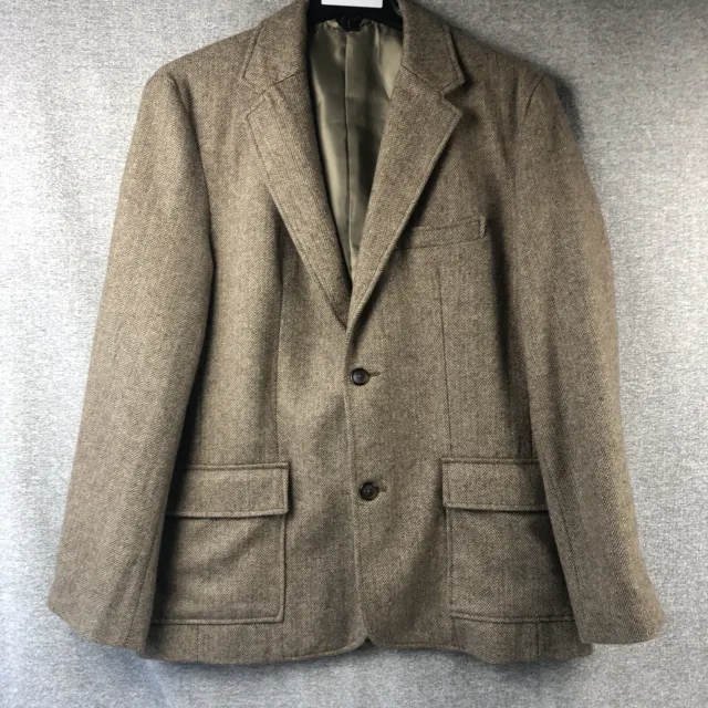 Old Navy Blazer Mens Large Sport Coat Two Button Jacket Tweed Vintage  brown