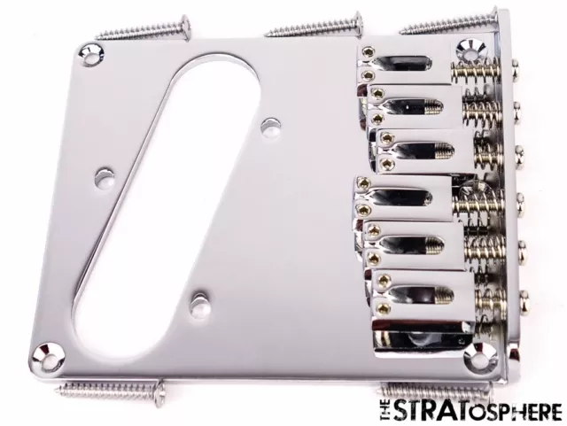 *NEW Modern 6 Saddle BRIDGE for Fender Telecaster Tele 10.5mm Spacing Chrome