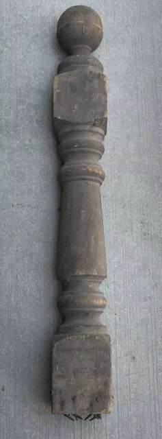 Antique Architectural Salvage Decorative Wood Baluster Newel Post Pillar 3