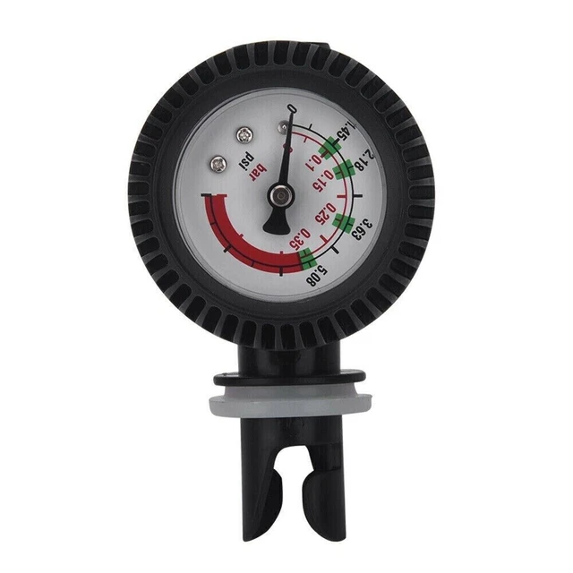 Jauge De Pression Pour Pompe à Air – 5,08 PSI / 0,35 Bar – Avec Adaptateurs Pour Bateau Gonflable, Kayak, Canoë, Radeau