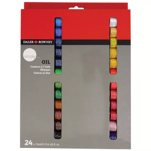 Daler Rowney Simply Oil Paint Set - 24 x 12ml Tubes