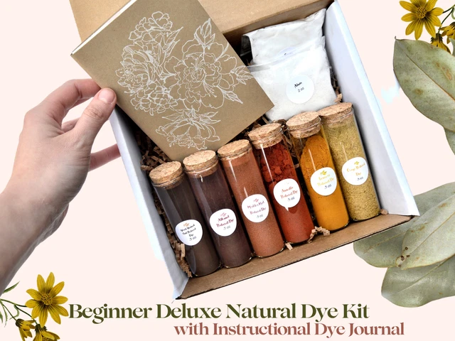 Kit de tinte natural de lujo Fiber Culture para fibras de proteína, el mejor kit para principiantes
