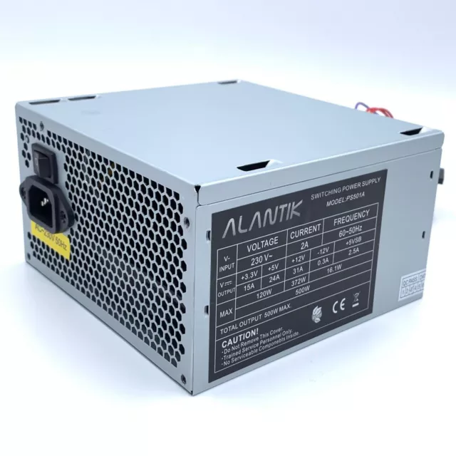 Alimentatore 500W ATX PC Computer Desktop Ventola 12 CM Alantik/Topcore Bulk