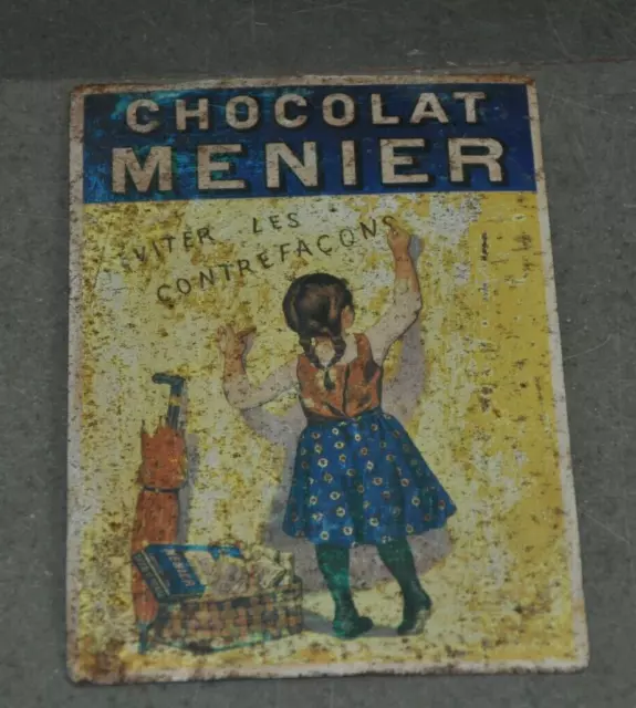 Vintage Chocolat Manier Chocolats Annonce Litho Boite Panneau, France