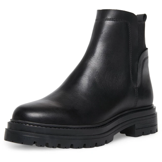 Steve Madden Womens Moira Black Ankle Boots Shoes 11 Medium (B,M) BHFO 8432