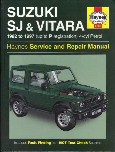 Suzuki Vitara Sj Samurai,Santana,Jeep,Sj410,Sj413,4 X 4 Haynes Manual 1982-1997
