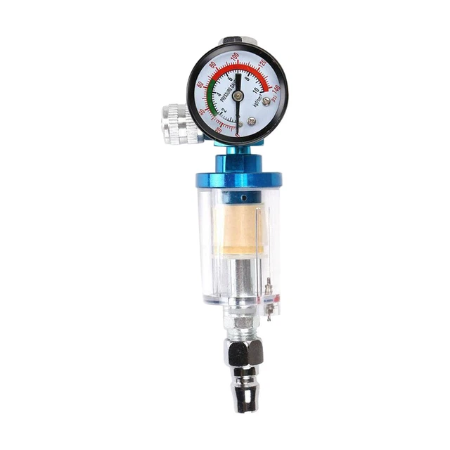 Pistola a spruzzo regolatore d'aria misuratore d'aria in linea olio separatore filtro trappola acqua + adattatore