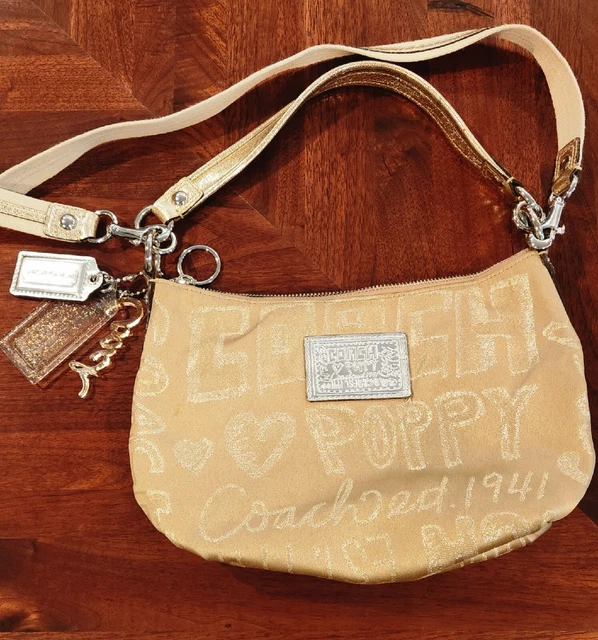 COACH POPPY StoryPatch Groovy Gold 15302 Crossbody Shoulder Bag Purse Pocketbook