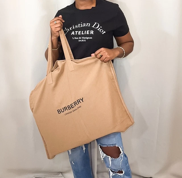 Burberry Garment Suit Bag Reworked To Large Tote Shopping Bag BG02