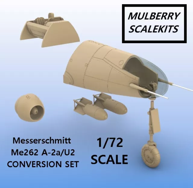 1/72 FULL CONVERSION Set Messerschmitt Me262 A-2/U-2 Fast Bomber ...