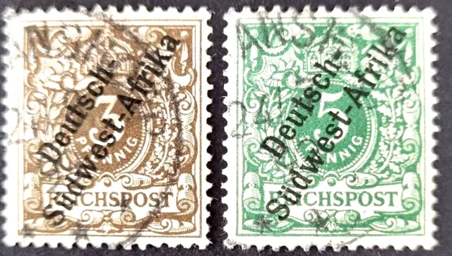 GERMANY 1887-1900 Used South West Africa Occupation Stamps. Cat Value $40.00+