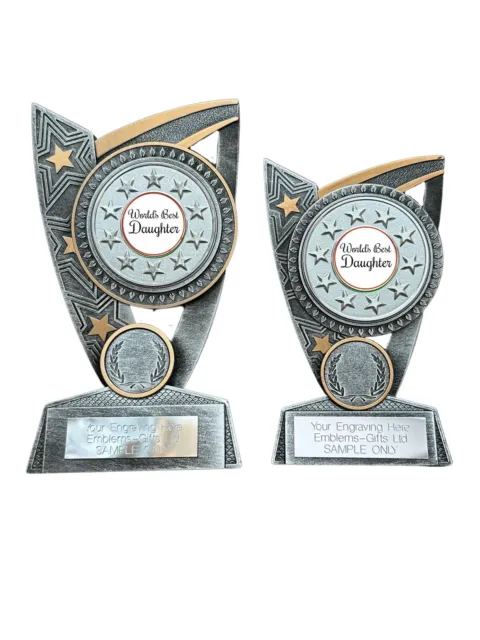 World’s Best Daughter Award (N) Triumph Resin Sports Trophy Engraved Free