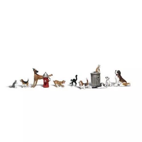 Dogs & Cats - HO Scale  WS-A1841 Woodlands Scenics