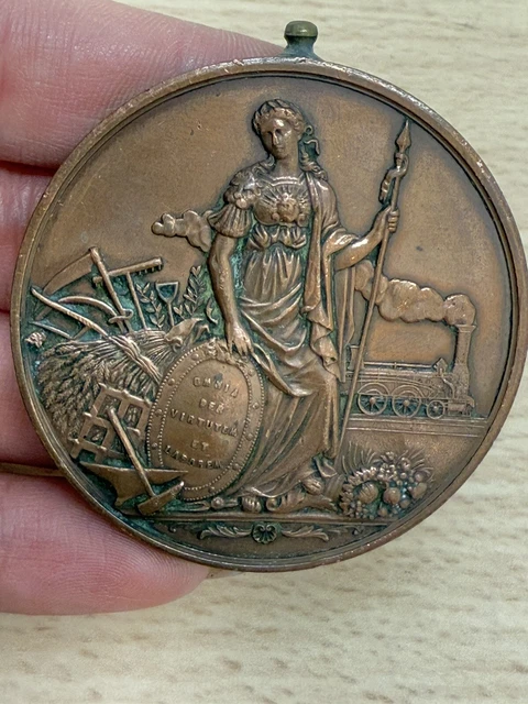 Médaille Comice Agricole Signée G. Lagrange – Cuivre – Avec Boîte D’Origine