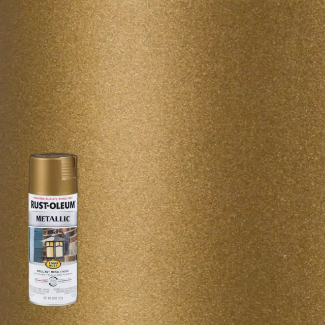 Champagne Bronze, Rust-Oleum Stops Rust Metallic Spray Paint-313142, 11 Oz