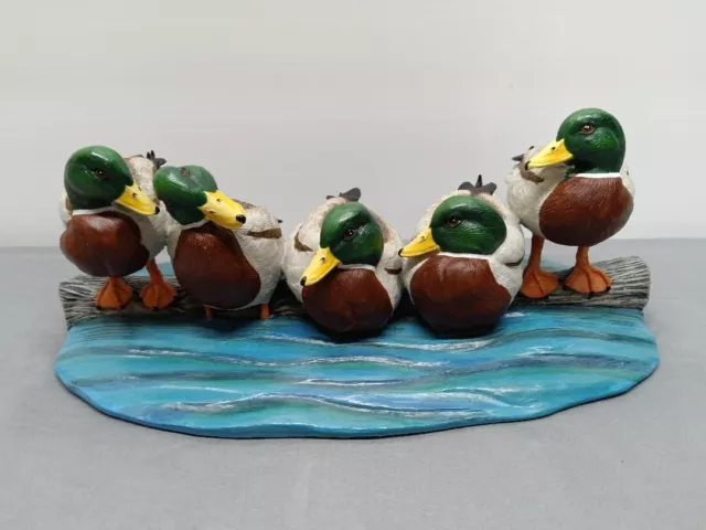 The Danbury Mint-THE BOYS-Birds of a Feather Sculpture Mallard Ducks Art LaMay