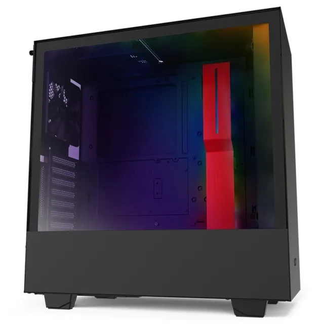 NZXT H510i Smart Tempered Glass Mid-Tower ATX Case - Matte Black/Red