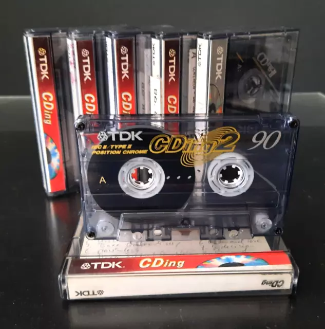 ⭐️6x TDK CDing2 90 / Typ 2 Kassetten Audiokassetten Tape / geprüft