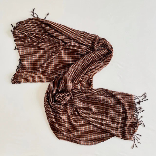 gregory ladner check blanket scarf
