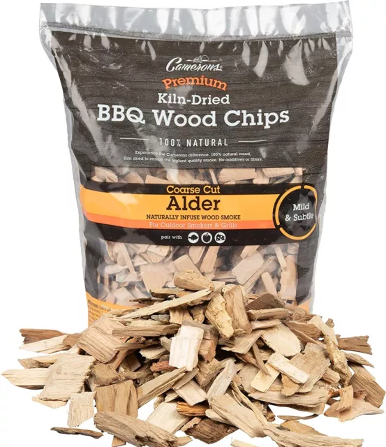 Camerons Products Alder Wood Smoker Chips ~ (2lb. Coarse), 260 cu. in.