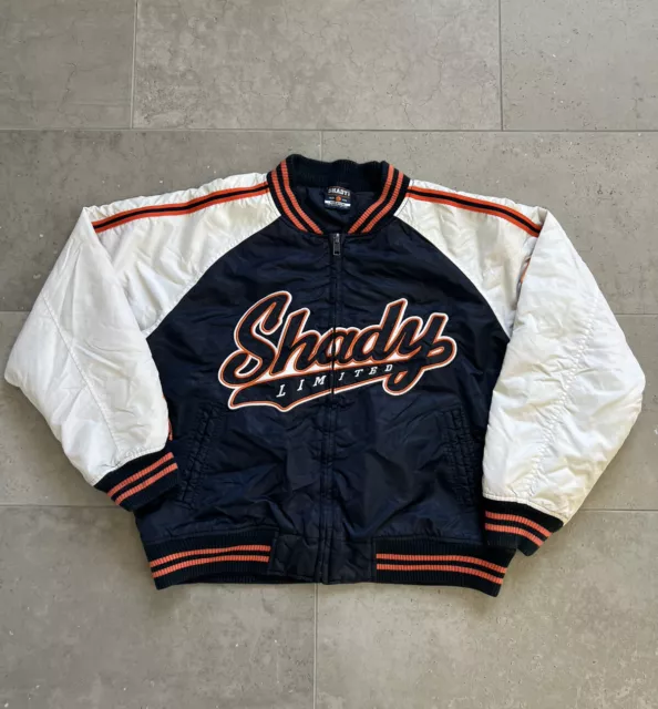 Vintage Shady LTD Limited 8 Mile Full Zip Bomber Eminem Varsity Jacket Sz L  RARE 海外 即決