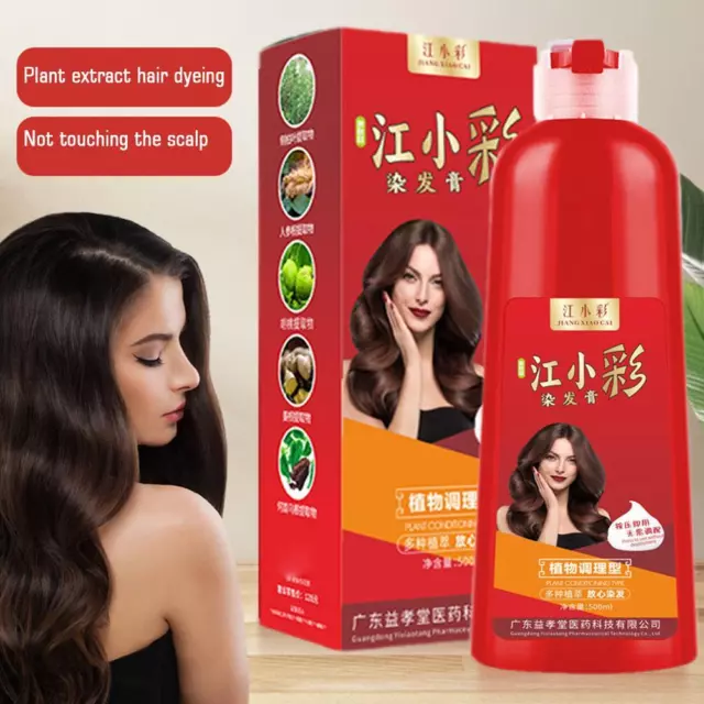 Hair Dye Color Shampoo Beauty Nourrit Soins longue durée salon domicile 500 I6U4