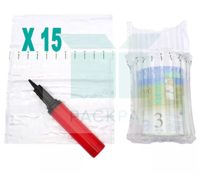 Air Column inflatable packaging bag X 15 baby formula + FREE hand pump