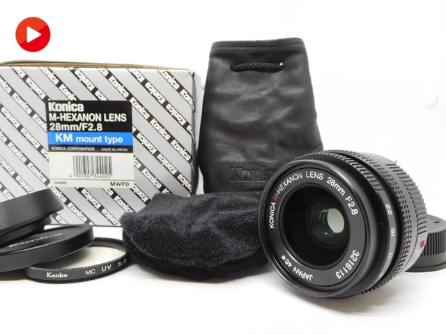 [Almost Unused in Box Pouch] Konica M-HEXANON 28mm f2.8 Leica M-mount From JAPAN