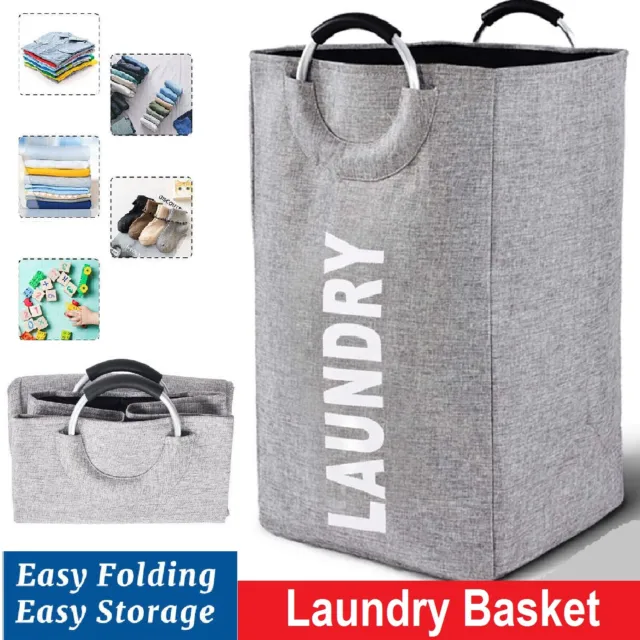 Foldable Laundry Hamper Washing Dirty Clothes Storage Bag Basket Bin Organiser