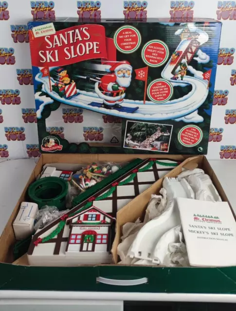 SANTA SKI SLOPE Roller Coaster Mr. Christmas 1992 93 Santa Claus ...