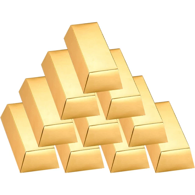 10 pz scatola caramelle in mattoni d'oro scatole regalo scatola regalo caramelle mattoni d'oro