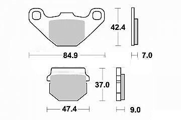 Triton Plaquette de frein origine pour Quad Triton 50 Star Bolid 2003 à 2005 AR Neuf 