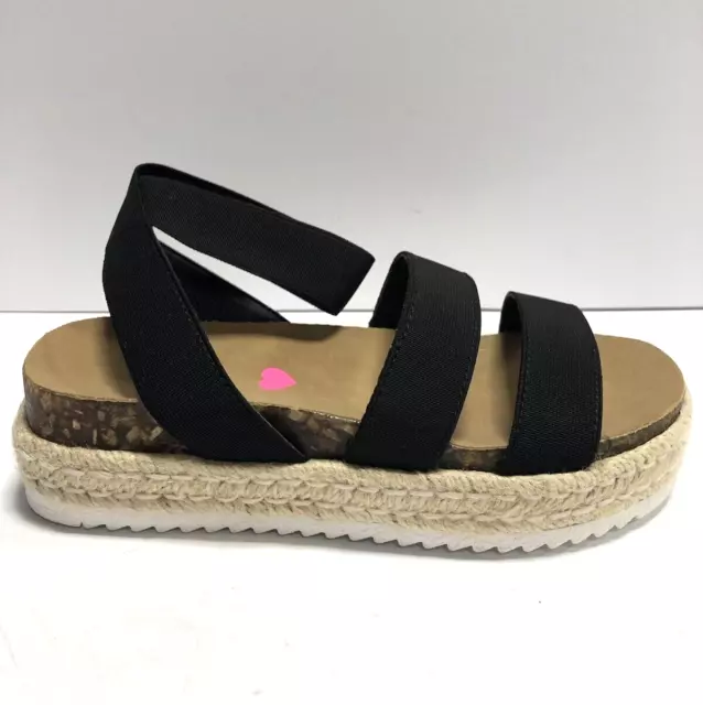 Steve Madden Kids’ Kimmie, Black Sandals, Girls’ Size 2.