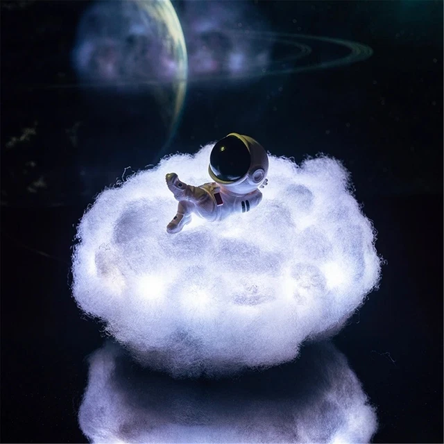 Lamp Colorful Clouds Astronaut Lamp Night Light Night lamp With Rainbow Effect