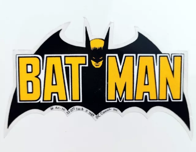 Batman BAT MAN Aufkleber Auto Decal Sticker Fledermaus Bat 11 cm original 1989